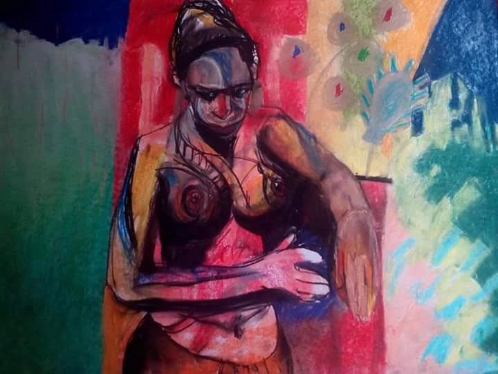 Portrait painting by Swagata Bose